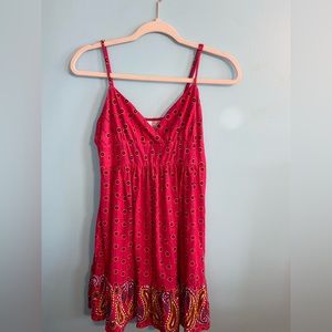 Large pink mini dress